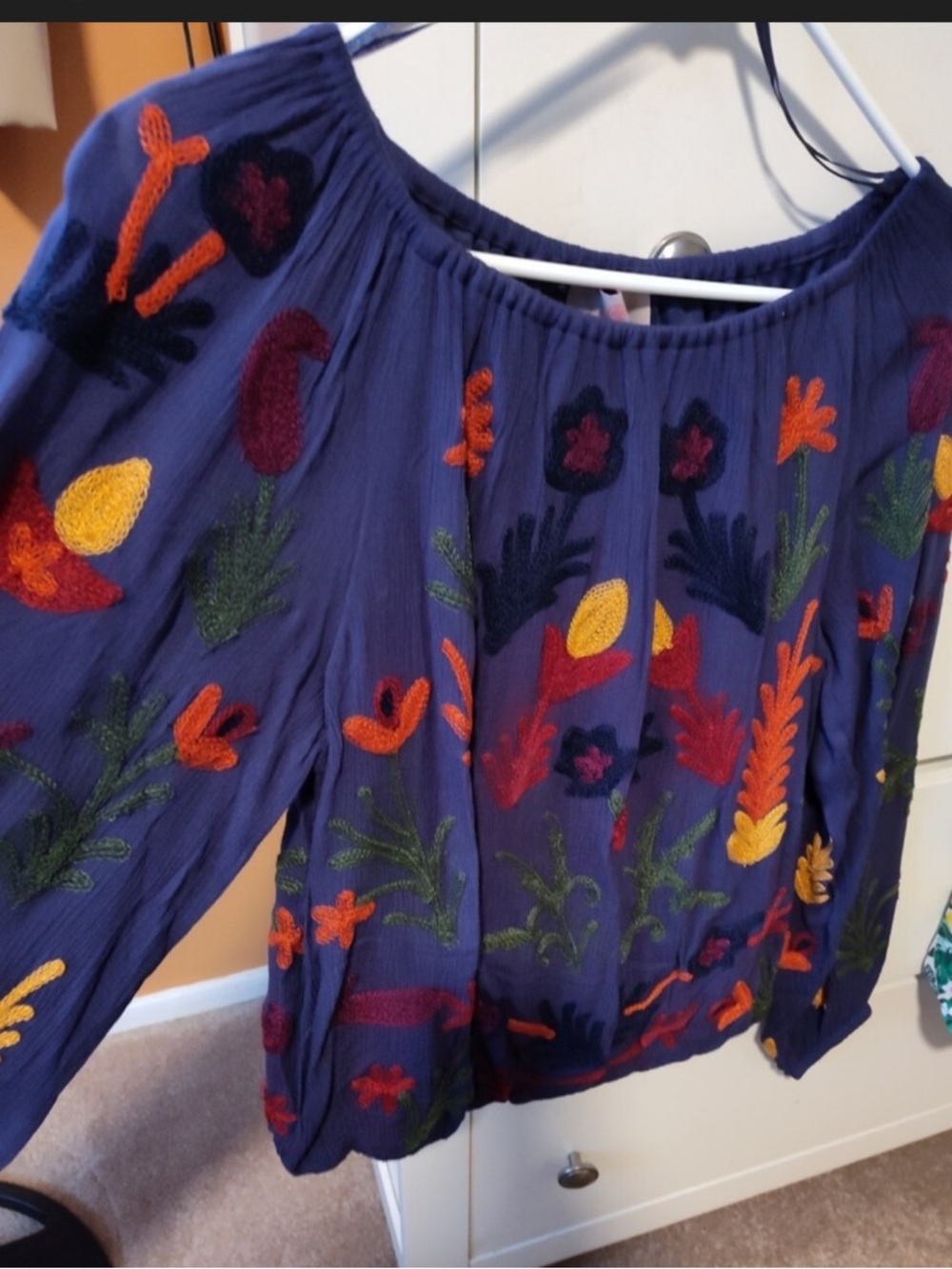 Laurie Felt Purple Floral Embroidered Detail Blouse Size 1X - Picture 2 of 11